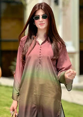 Premium Tie & Dye Digital Printed Silk ( D-8 )